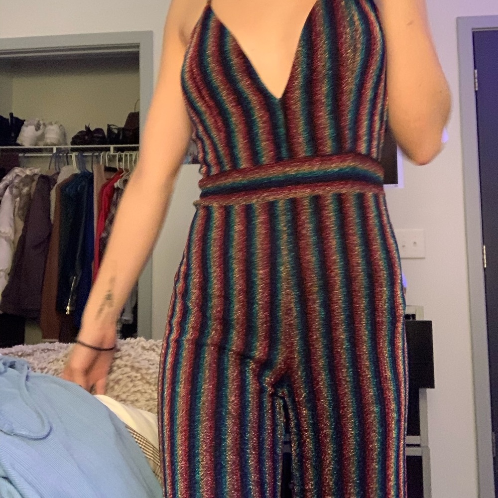 FASHION NOVA rainbow jumpsuit!!